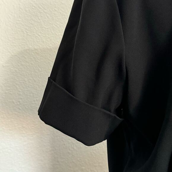 M.M.‎ Lafleur Dress Short Sleeve Cross Wrap Front Black Size 10 - Picture 6 of 13